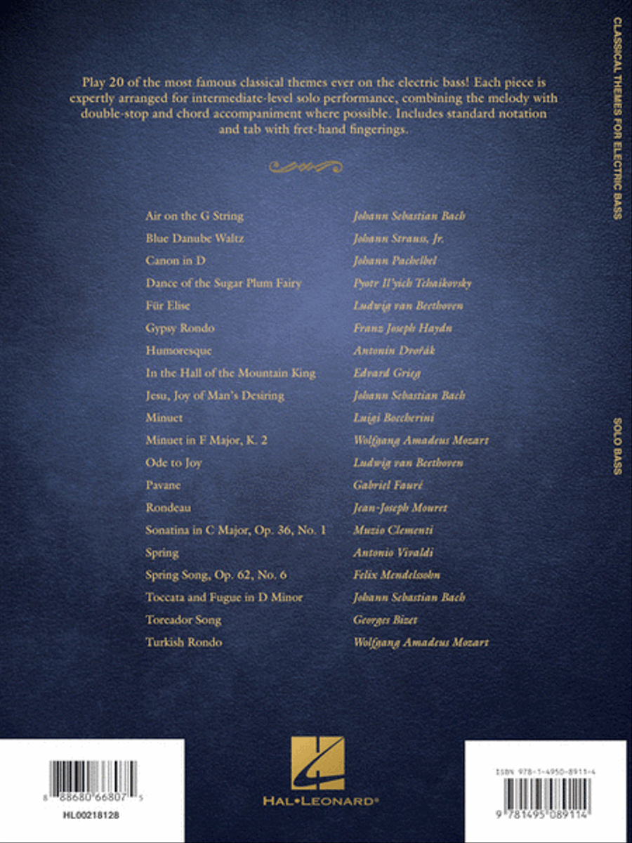 Classical Themes for Electric Bass Acoustic Guitar scores gallery preview page 6