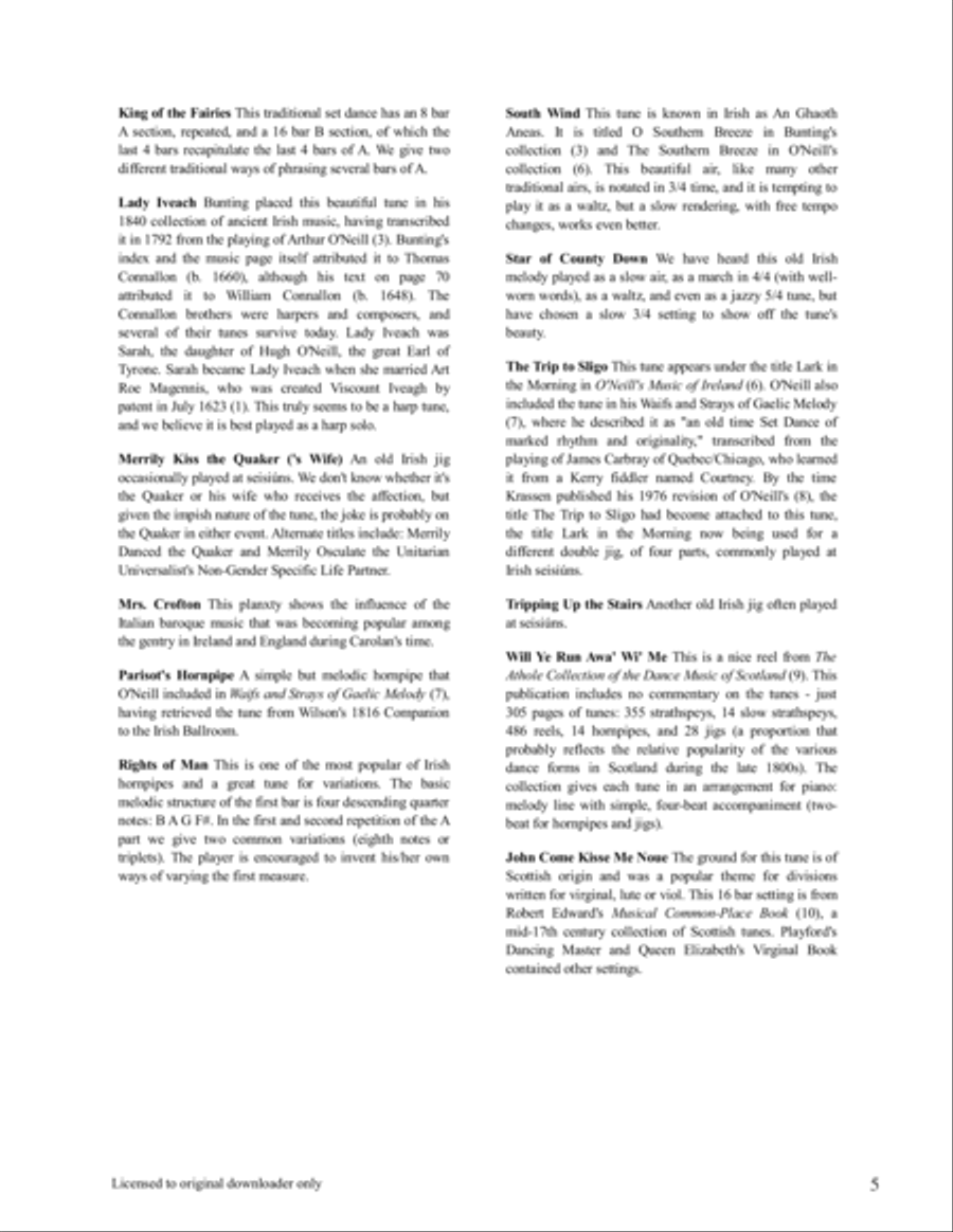 Honey's Celtic Harp Book Volume 2 Celtic Harp scores gallery preview page 6