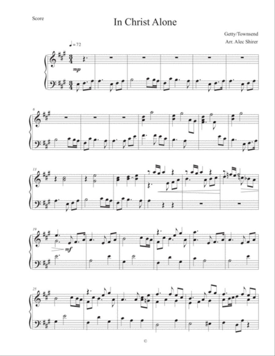 In Christ Alone Glockenspiel scores gallery preview page 1