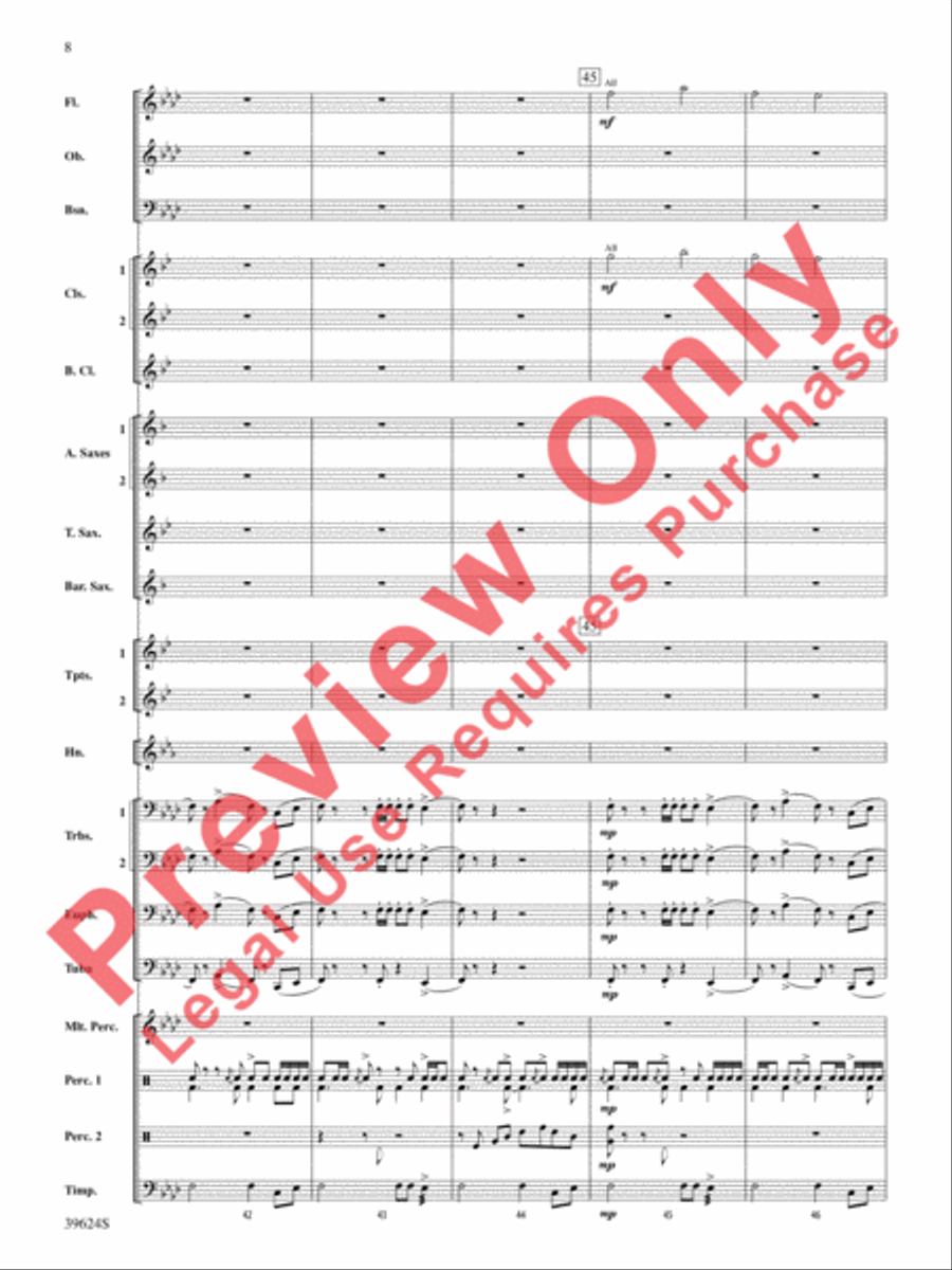 Cradle Hymn Concert Band scores gallery preview page 9