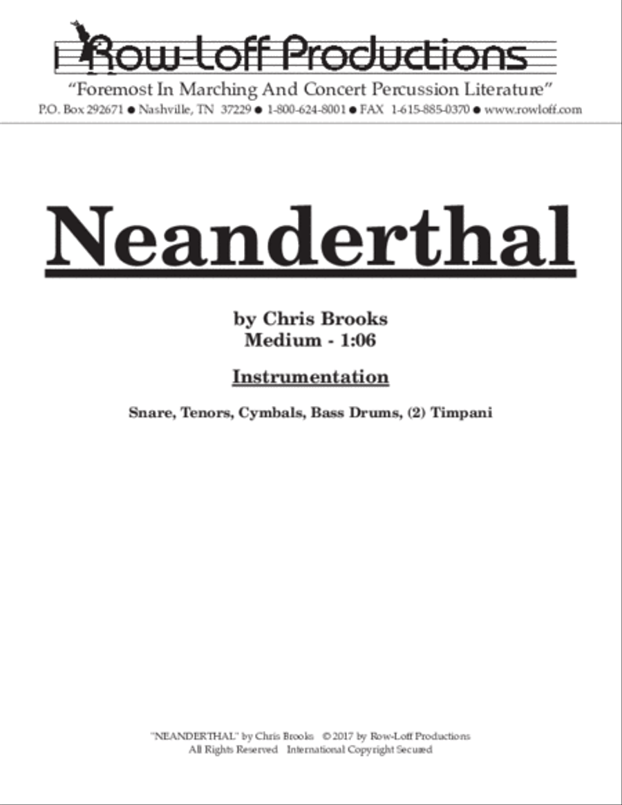 Neanderthal Drums scores gallery preview page 2