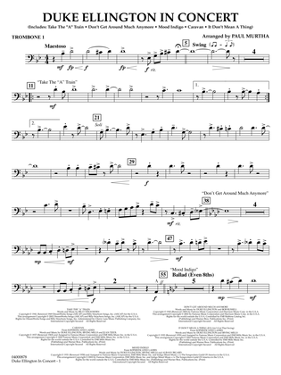 Book cover for Duke Ellington in Concert - Trombone 1