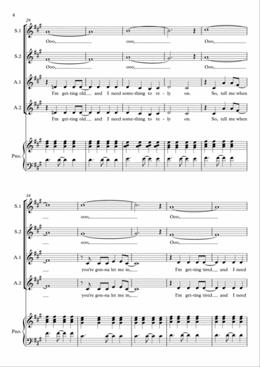 Somewhere Only We Know SSA scores gallery preview page 4
