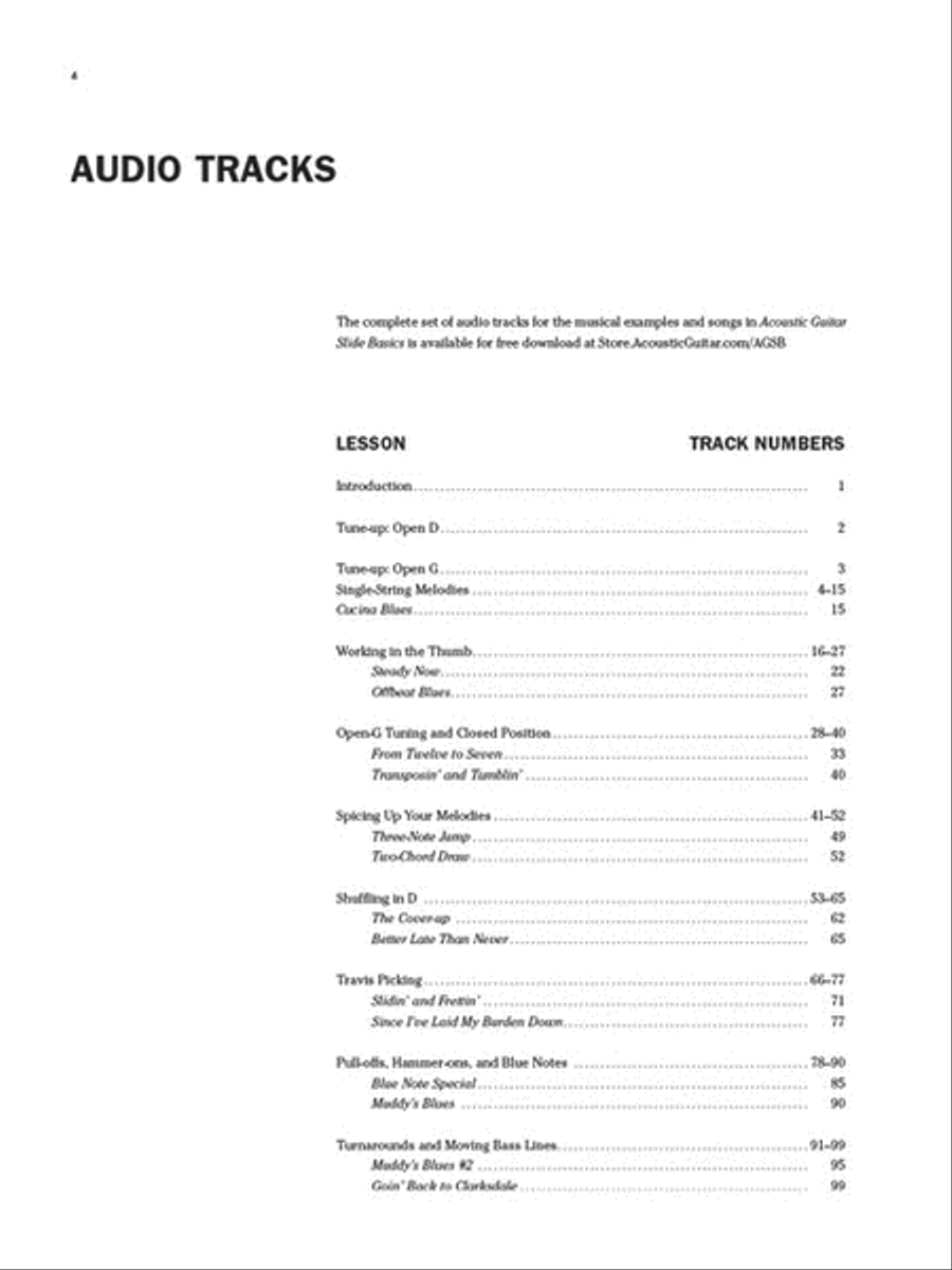 Acoustic Guitar Slide Basics Acoustic Guitar scores gallery preview page 3