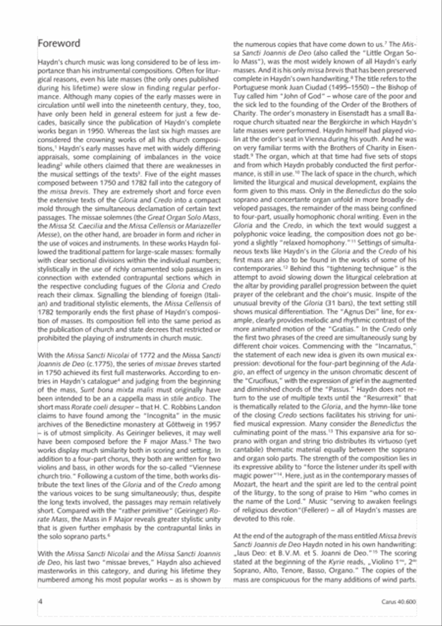 Missa brevis Sti. Joannis de Deo (Kleine Orgelsolomesse) 4-Part scores gallery preview page 5