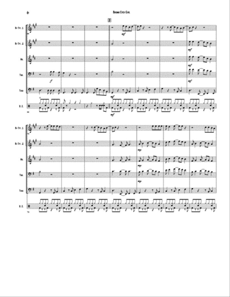 Brown Eyed Girl Brass Ensemble scores gallery preview page 6