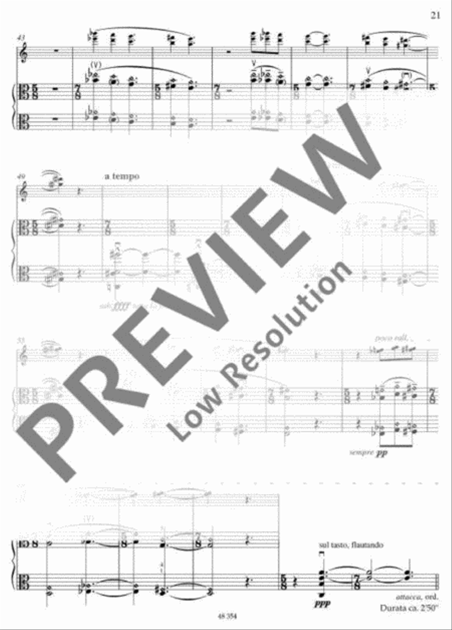 Sonata Viola Solo scores gallery preview page 21