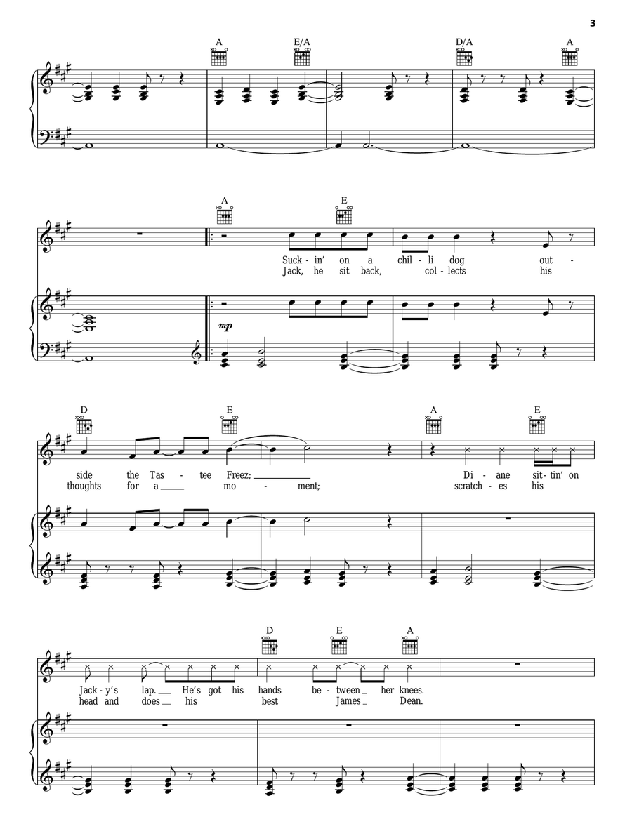 Jack And Diane Jack And Diane Acoustic Guitar scores gallery preview page 3