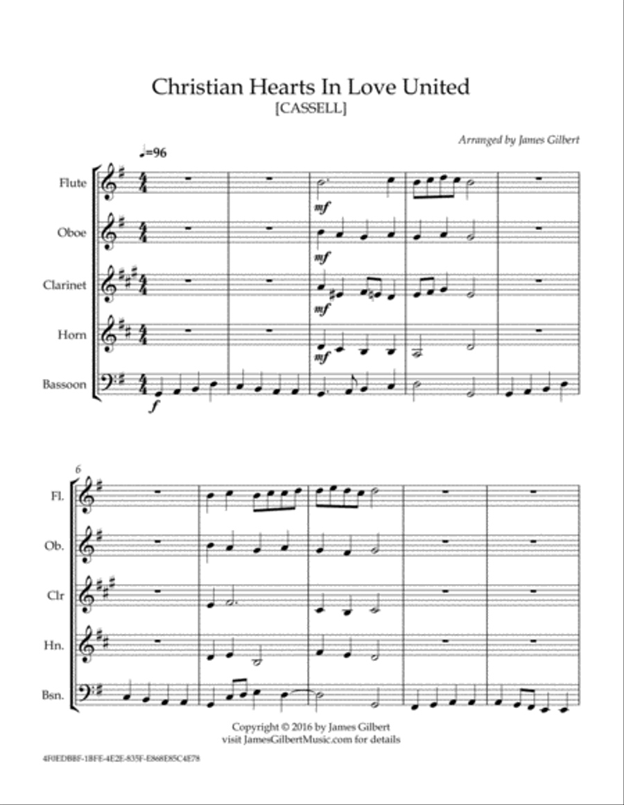 Christian Hearts, In Love United Woodwind Quintet scores gallery preview page 4