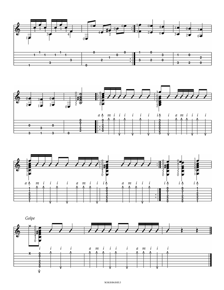 Soleares (facile) Acoustic Guitar scores gallery preview page 4