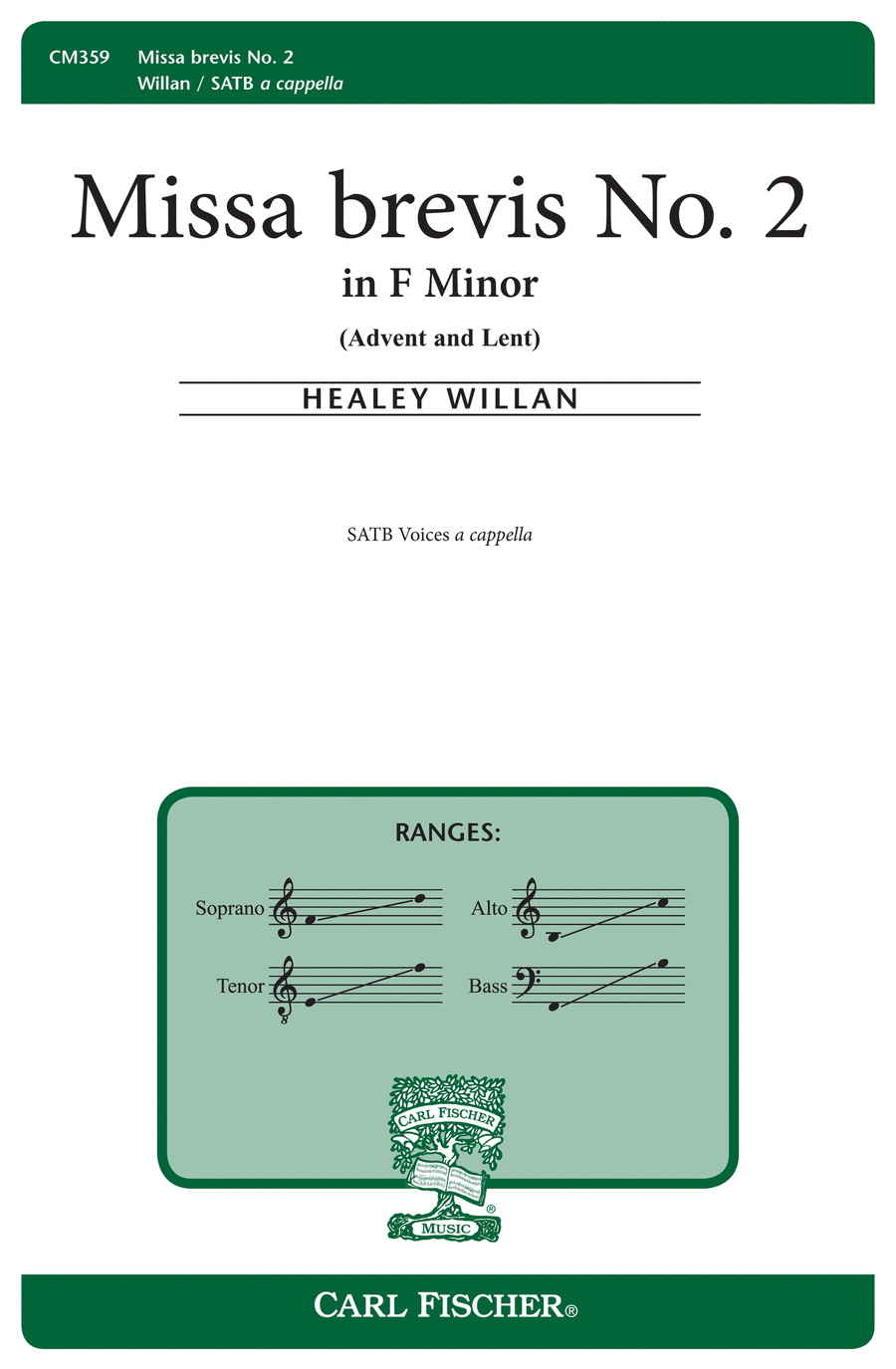 Missa Brevis No. 2 in F Minor 4-Part scores gallery preview page 1