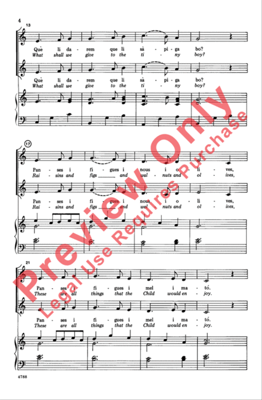 Two Catalan Carols 2-Part scores gallery preview page 4