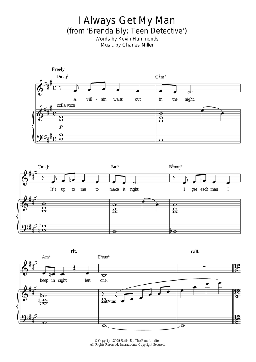 I Always Get My Man (from Brenda Bly: Teen Detective) Piano, Vocal scores gallery preview page 1