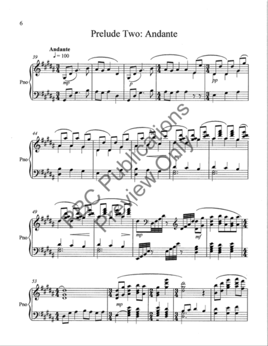 Three Preludes Piano Solo scores gallery preview page 9