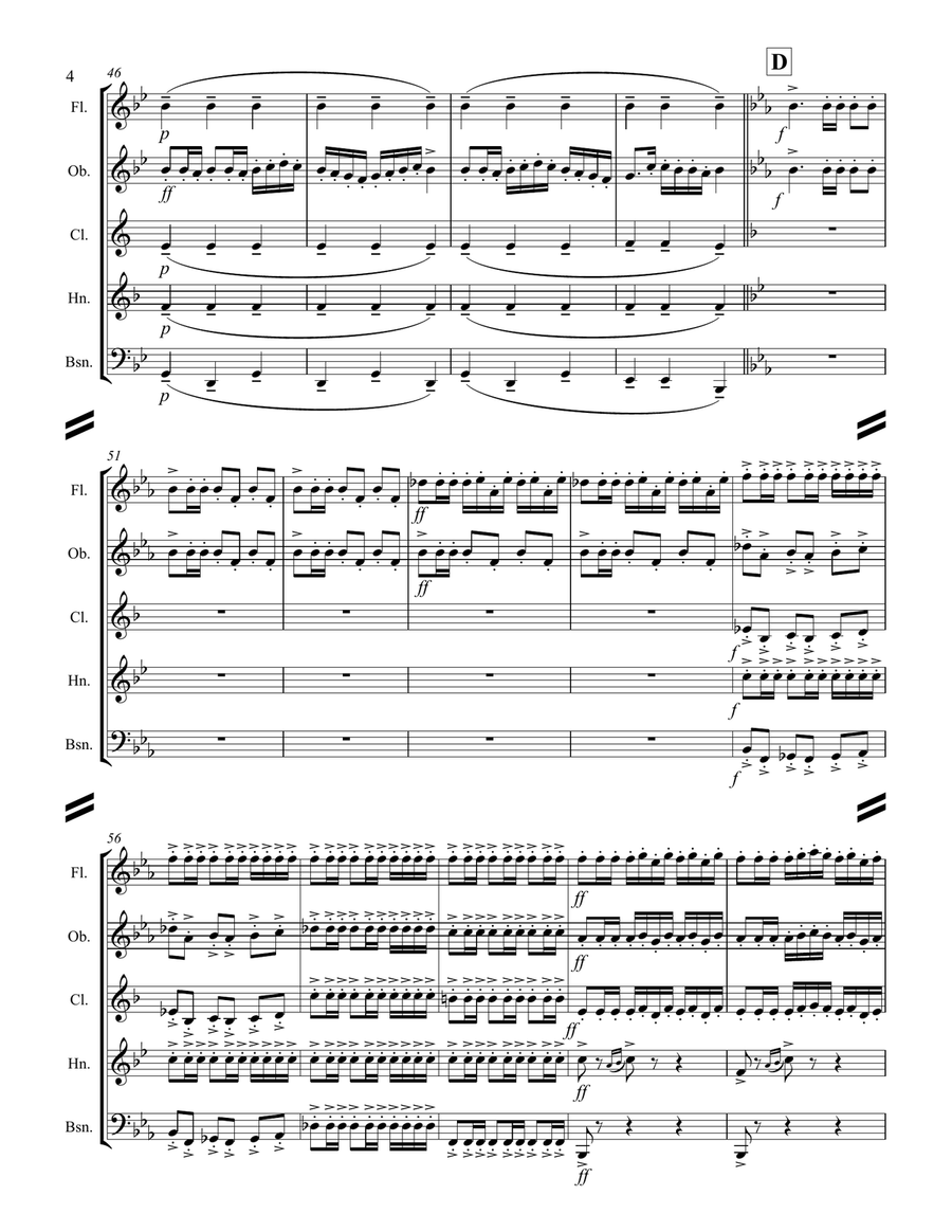 Procession of the Nobles from Mlada (for Woodwind Quintet) Woodwind Quintet scores gallery preview page 5