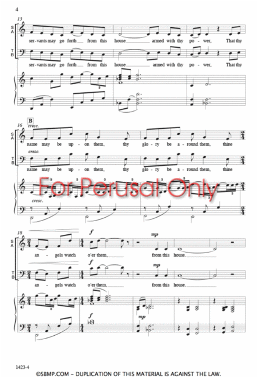 Go Forth From This House - SATB Octavo 4-Part scores gallery preview page 3