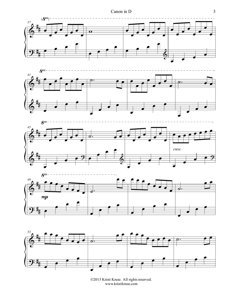 Canon in D (Piano Variations) Piano Solo scores gallery preview page 4