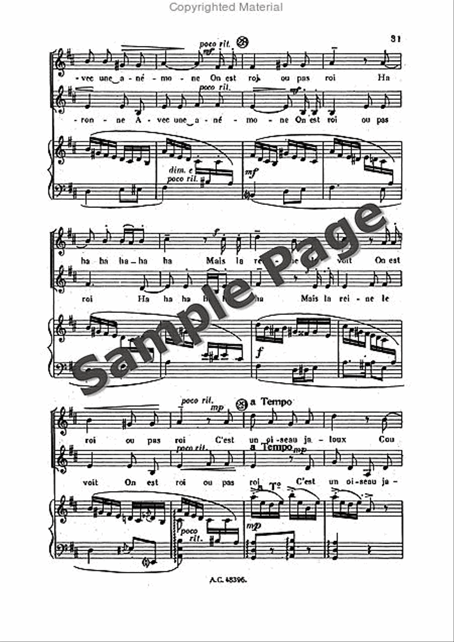 Bernier R Sortileges Ingenus (ep) Women's Choir scores gallery preview page 32