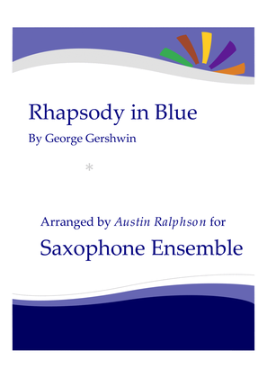 Book cover for Rhapsody In Blue - sax ensemble