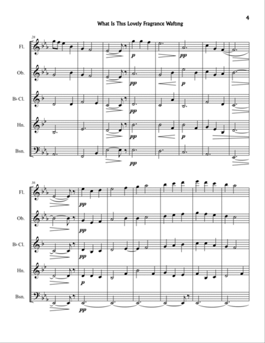 What Is This Lovely Fragrance Wafting? (Quelle est cette odeur agréable?) Small Ensemble scores gallery preview page 4