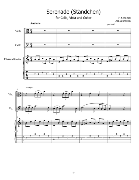 Serenade - Ständchen - ( Cello and Viola)