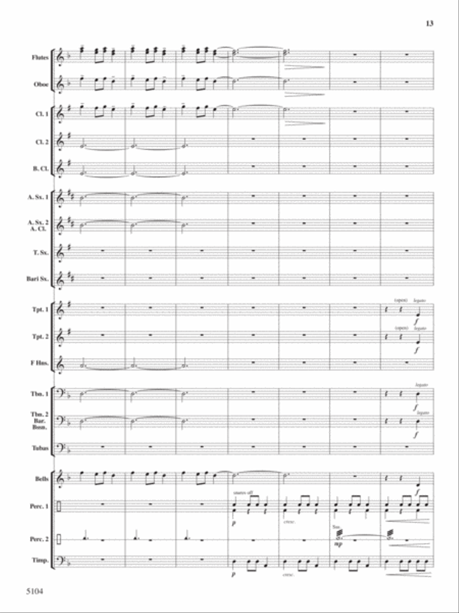 A Christmas Fantasy in 3/4 Time Concert Band scores gallery preview page 12