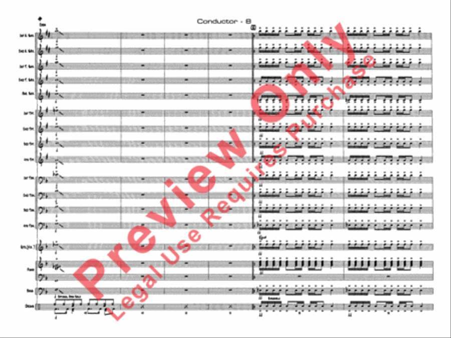 Shaft, Theme from Shaft, Theme from Jazz Ensemble scores gallery preview page 11