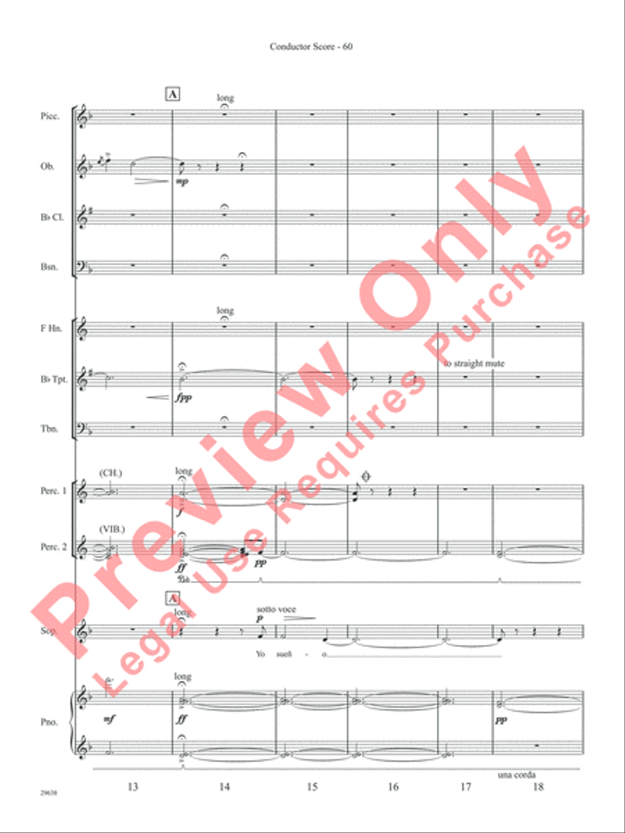 Three Spanish Songs (for Soprano and Wind Ensemble) Concert Band scores gallery preview page 65