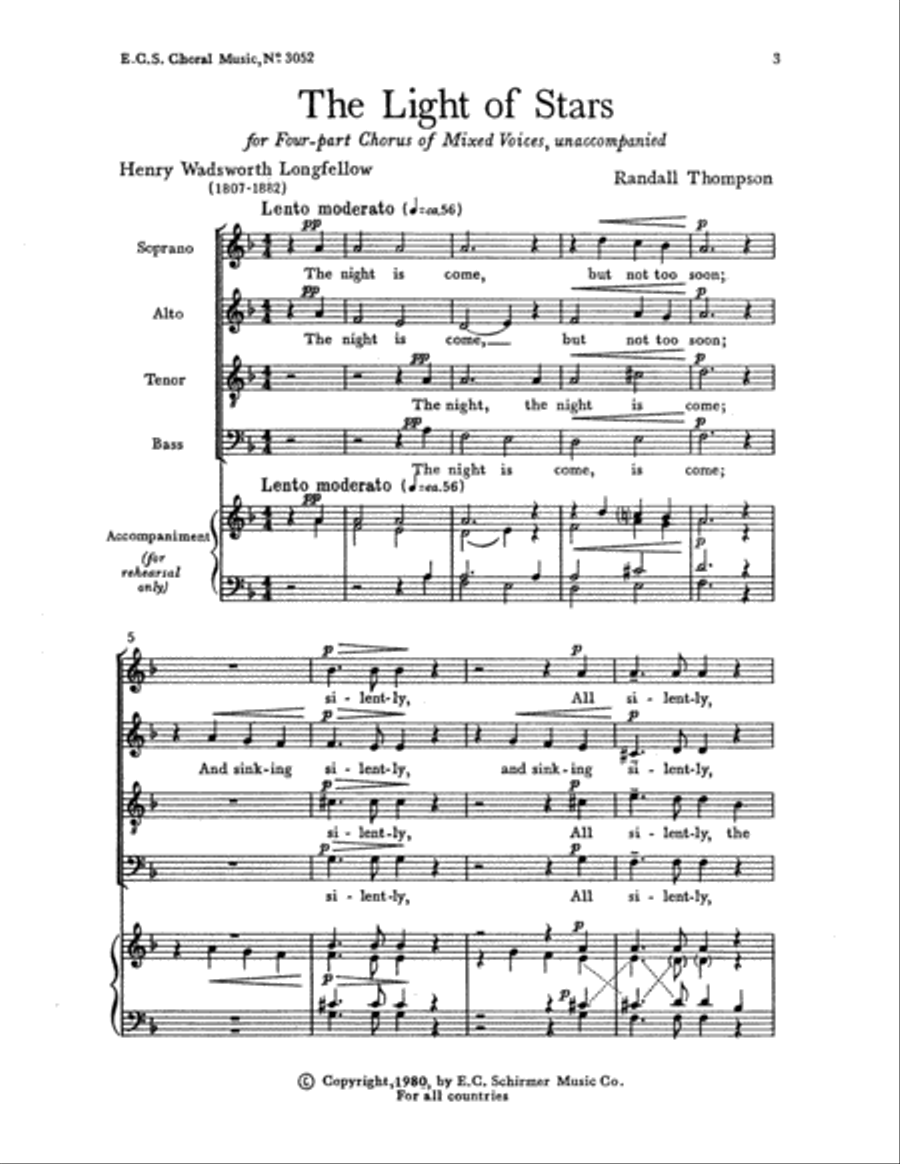 The Light of Stars 4-Part scores gallery preview page 3
