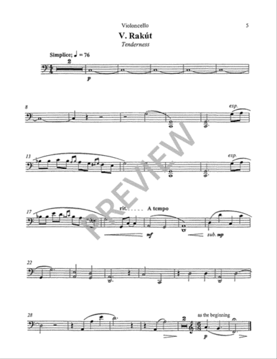 Five Hebrew Love Songs (String Parts) Choir scores gallery preview page 22