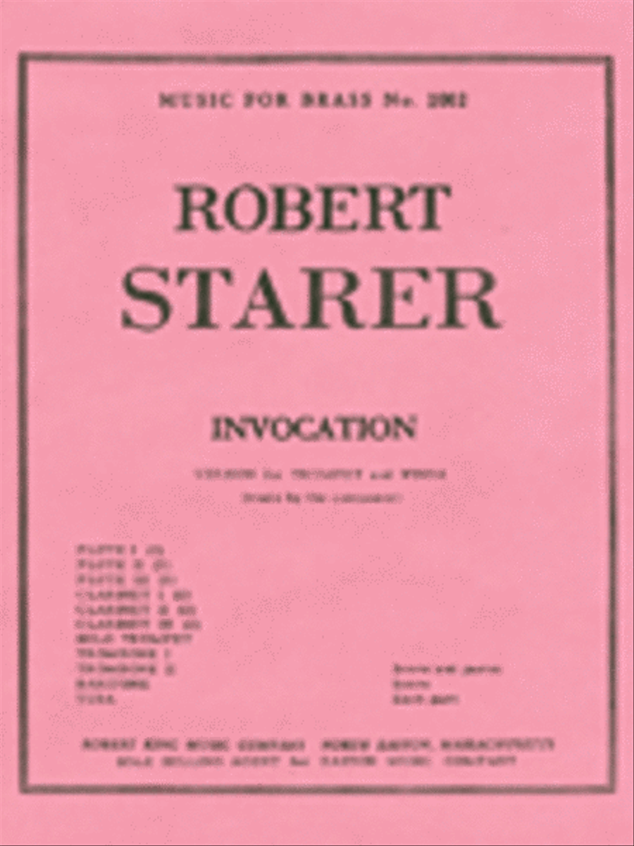 Starer Invocation Various Instruments Mfb271 Score/parts Set of Parts scores gallery preview page 1