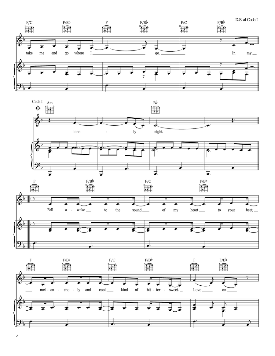 In My Head Piano, Vocal, Guitar scores gallery preview page 4