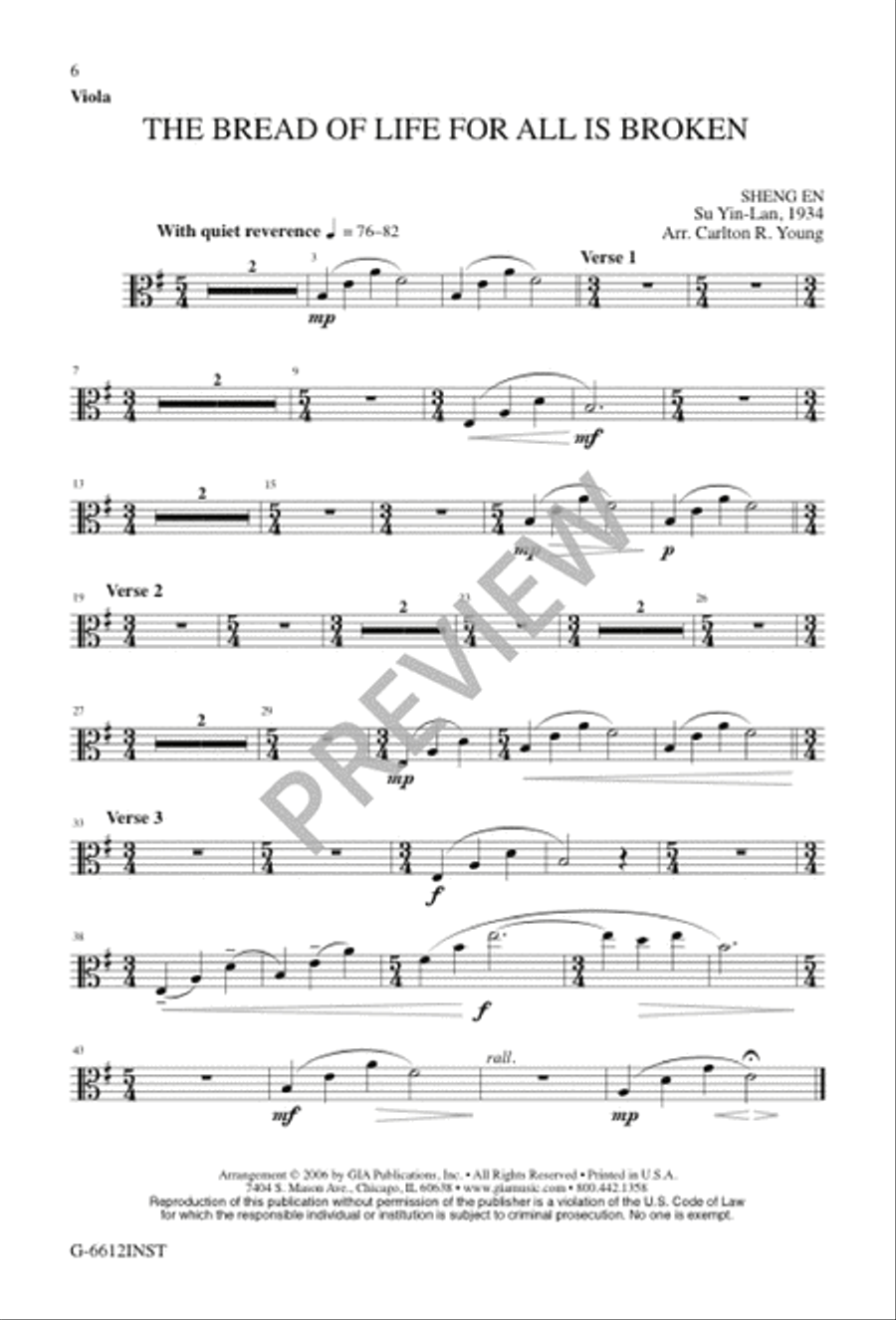 The Bread of Life for All Is Broken 2-Part scores gallery preview page 6