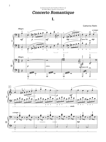 Concerto Romantique: In Three Movements for Solo Piano with Piano Accompaniment - Piano Duo (2 Pianos, 4 Hands)