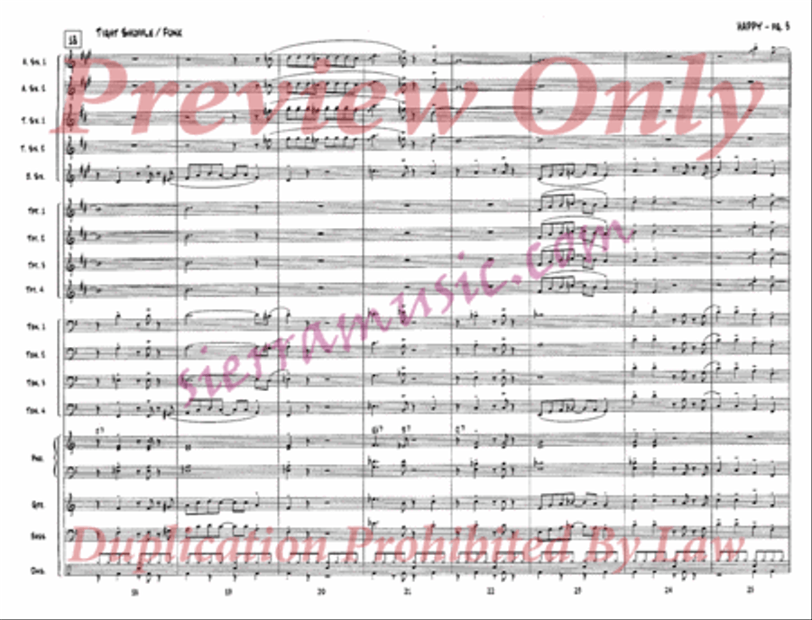 Happy (from One Foot in the Swamp) Jazz Ensemble scores gallery preview page 4