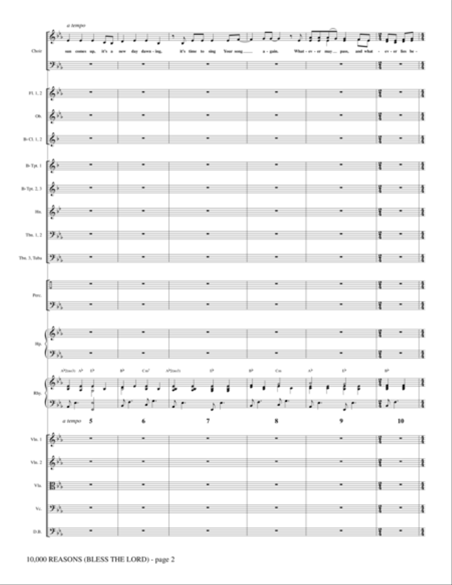 10,000 Reasons (Bless The Lord) - Full Score Choir scores gallery preview page 2