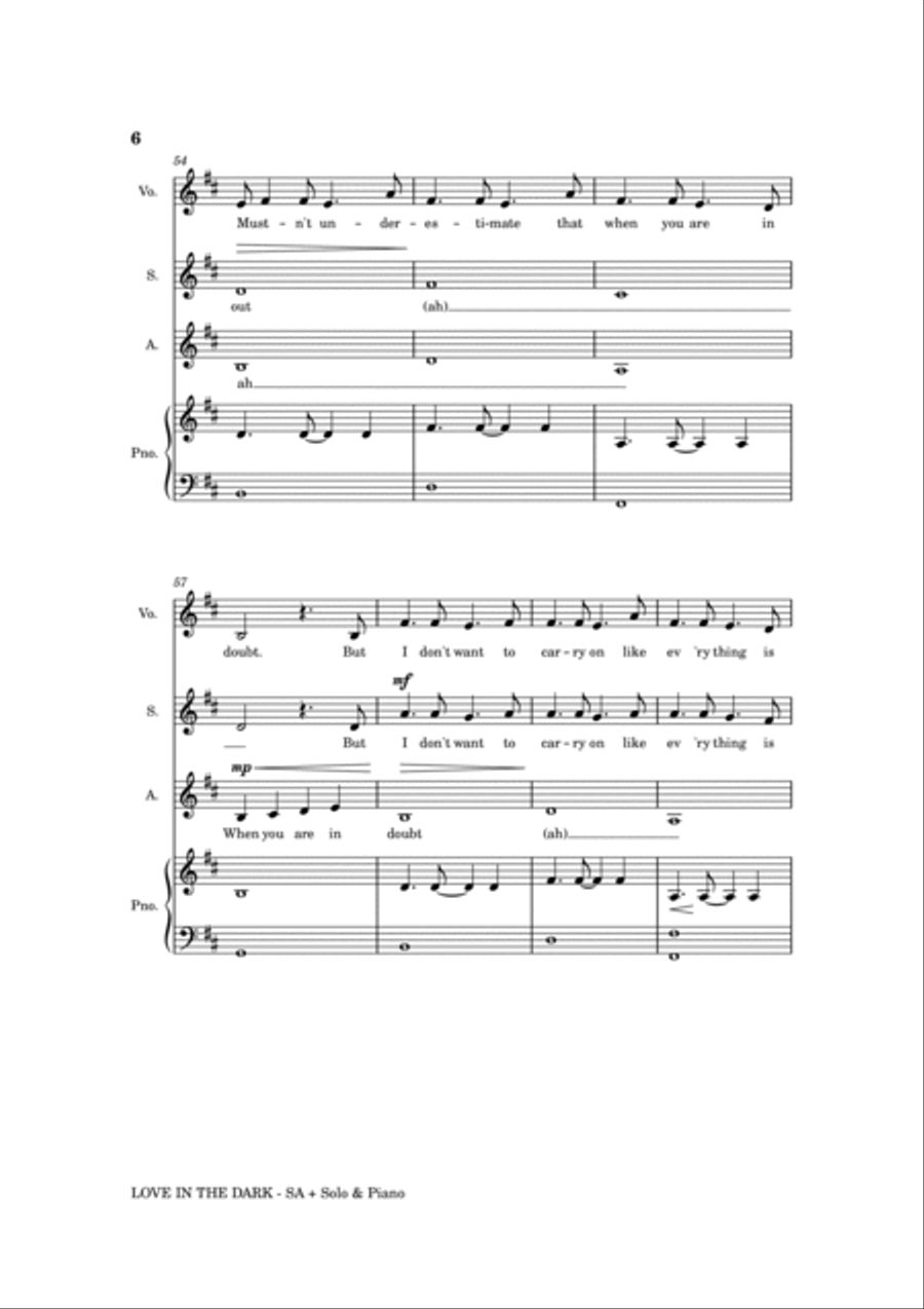 Love In The Dark SA scores gallery preview page 6