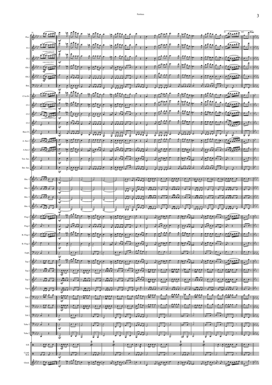 Lent a falu végén March Concert Band scores gallery preview page 5
