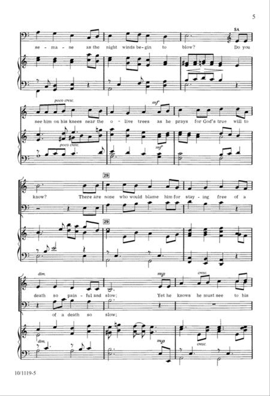 Lenten Carol Lenten Carol 4-Part scores gallery preview page 5