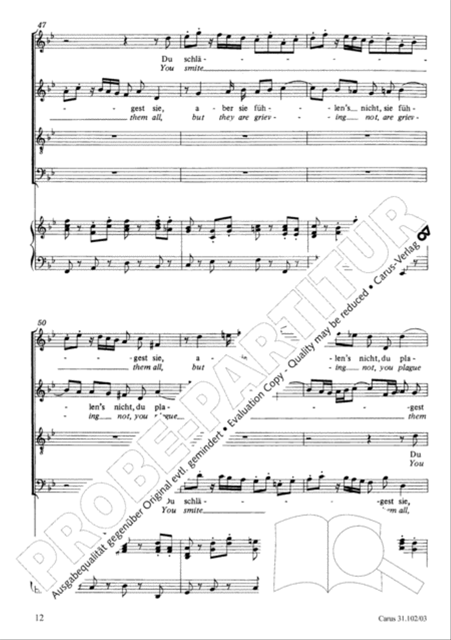 Lord God, your eyes are seeing truth in trusting (Herr, deine Augen sehen nach dem Glauben) ATB scores gallery preview page 13