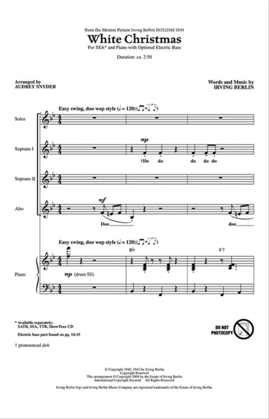 White Christmas SSA scores gallery preview page 2