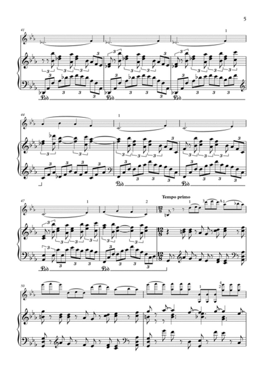 Rachmaninov Cello Sonata arranged for violin and piano, second movement image number null