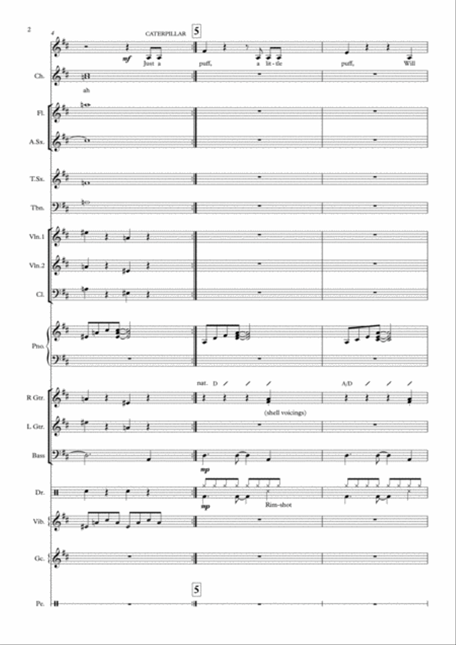 YOU'RE JUST BUBBLES 'Alice in Wonderland' for Show Bands Concert Band scores gallery preview page 4