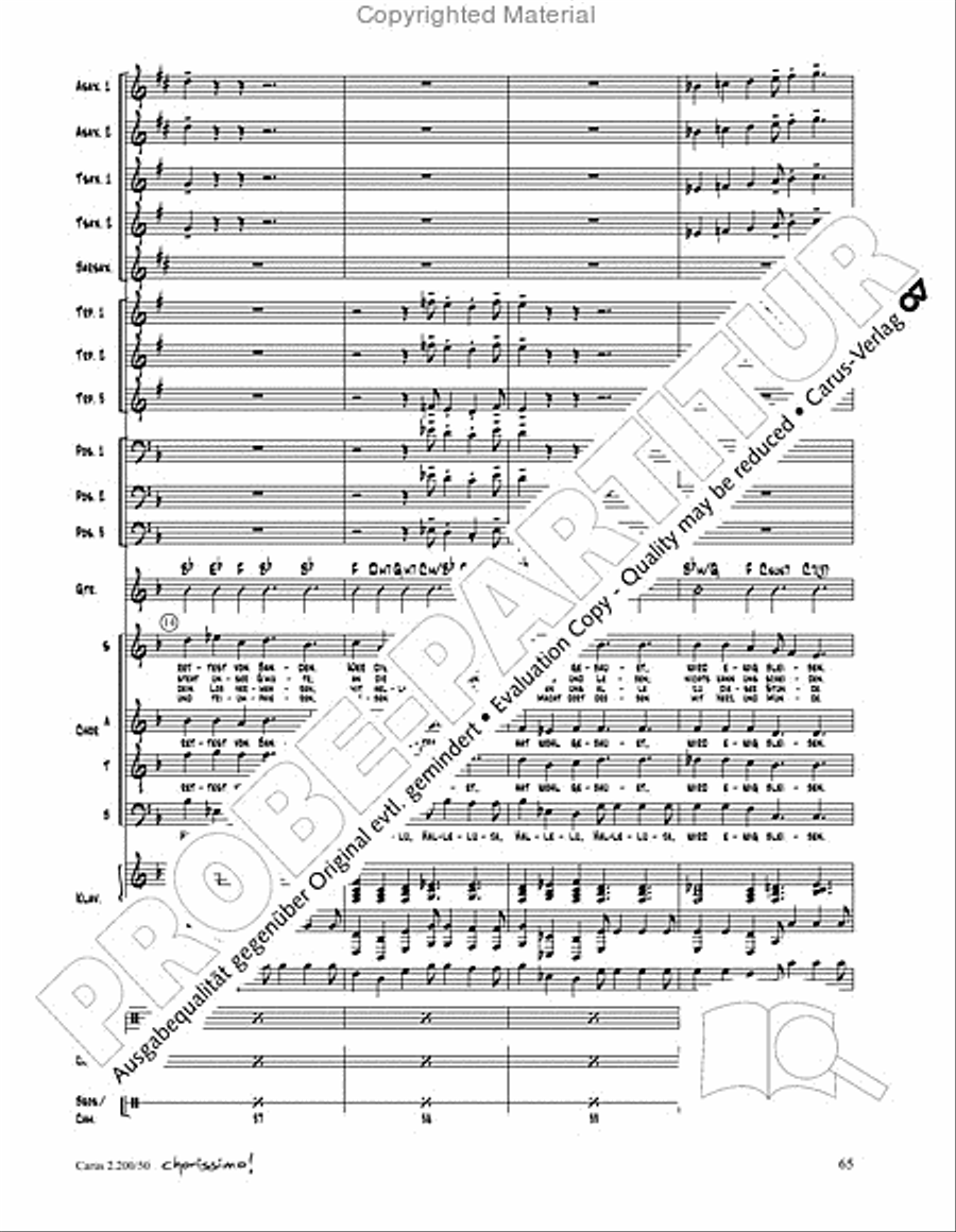 Chorissimo. Instrumentale Begleitarrangements fur Small Bigband, Vol. 3 Big Band scores gallery preview page 63