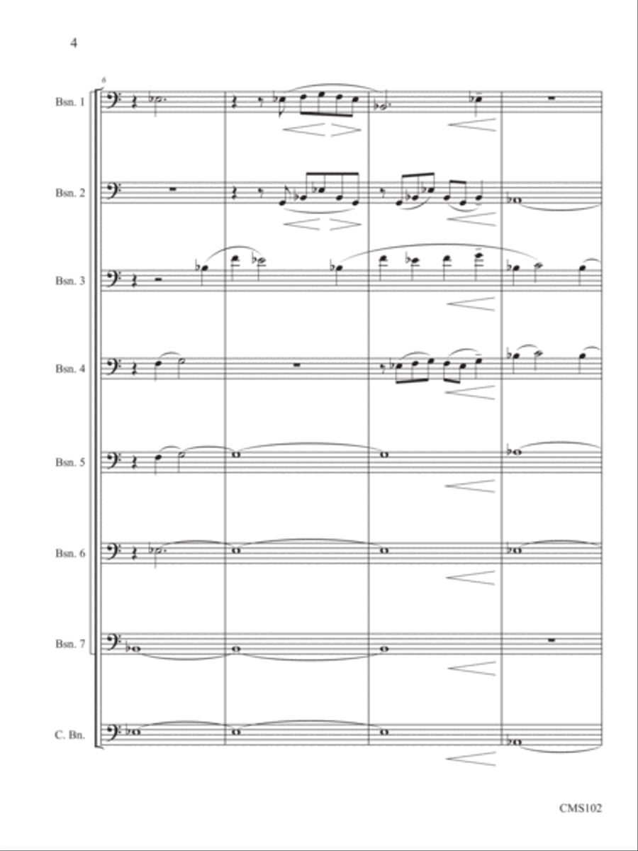 Ballade for Bassoon Choir Set of Parts scores gallery preview page 3
