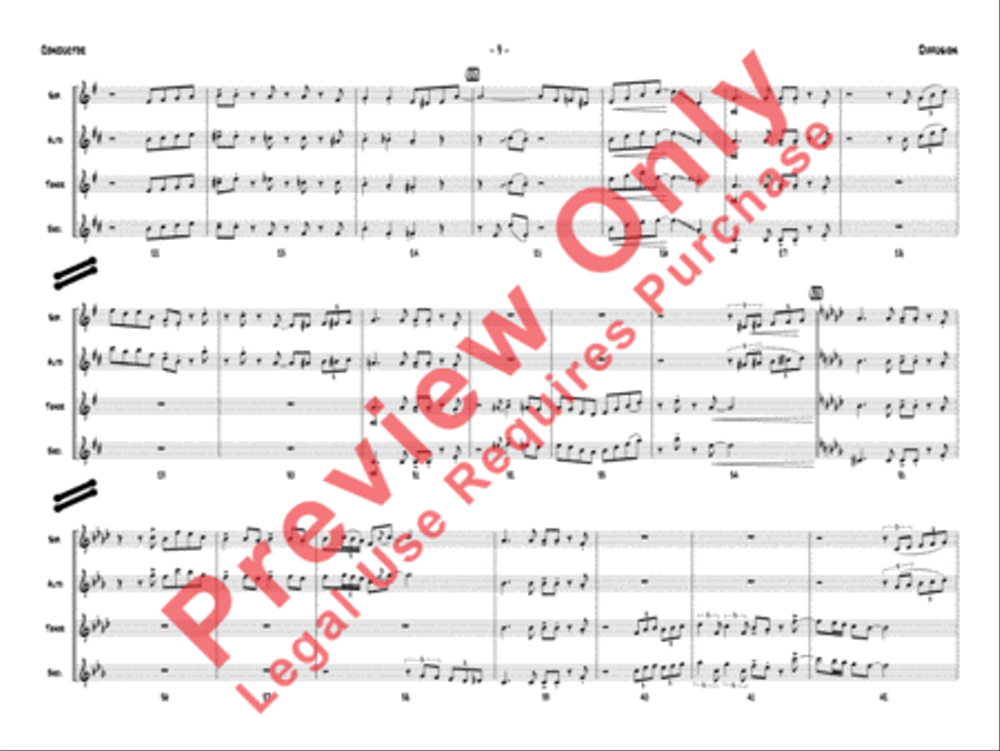 Diffusion for Sax Quartet Small Ensemble scores gallery preview page 12