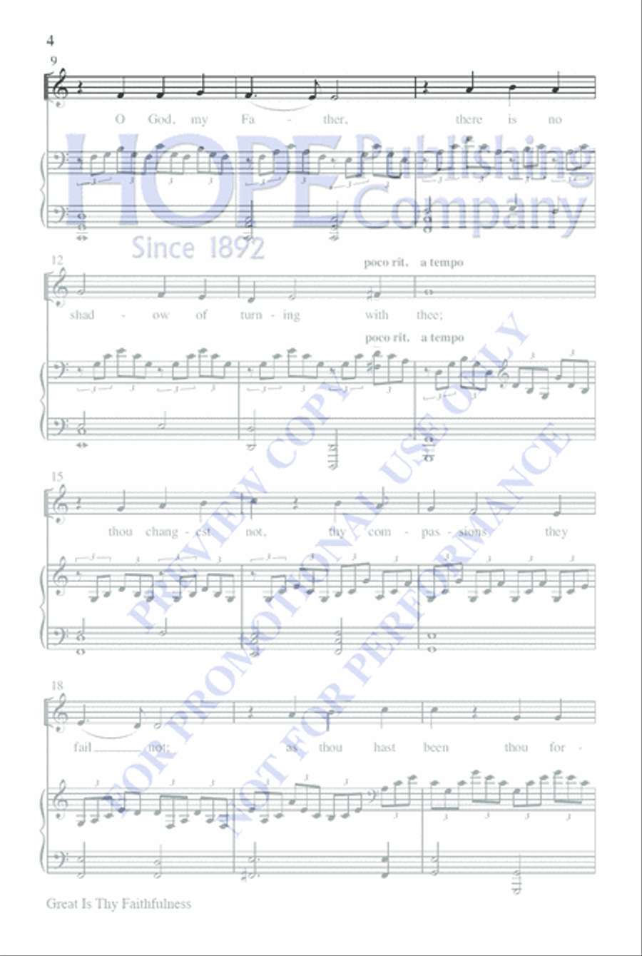 Great Is Thy Faithfulness Choir scores gallery preview page 4