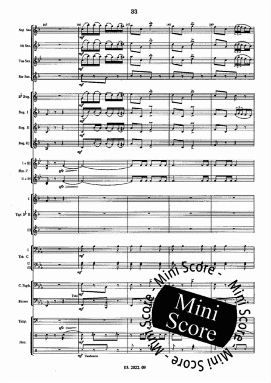 Hungarian Fantasy Fanfare Band scores gallery preview page 37