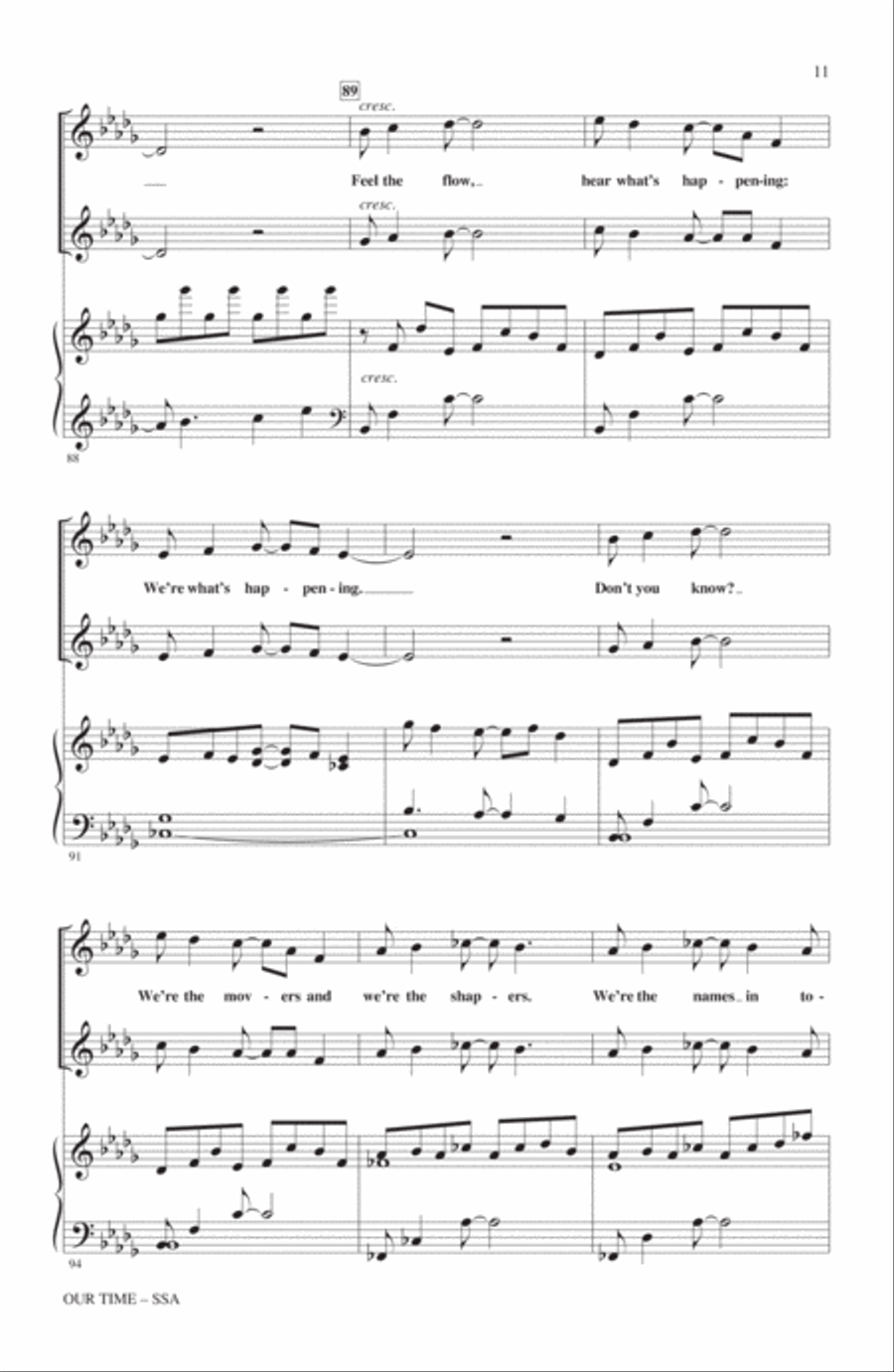 Our Time (from Merrily We Roll Along) (arr. Mac Huff) SSA scores gallery preview page 10
