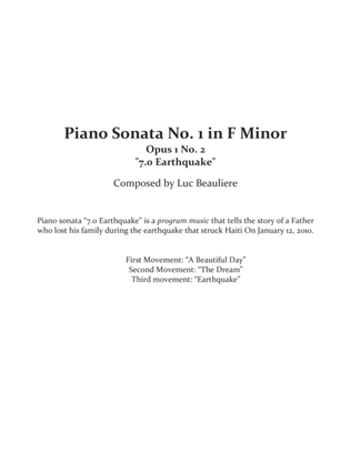 Piano Sonata No. 1 in F minor, Op. 1 No. 2 "7.0 Earthquake"
